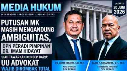 Alam P. Simamora, S.H., M.H.: Reformasi Regulasi Advokat Mendesak, DPN PERADI Pimpinan Dr. Imam Hidayat Siapkan Solusi Federasi Bar IMG_20260620_085246.jpg